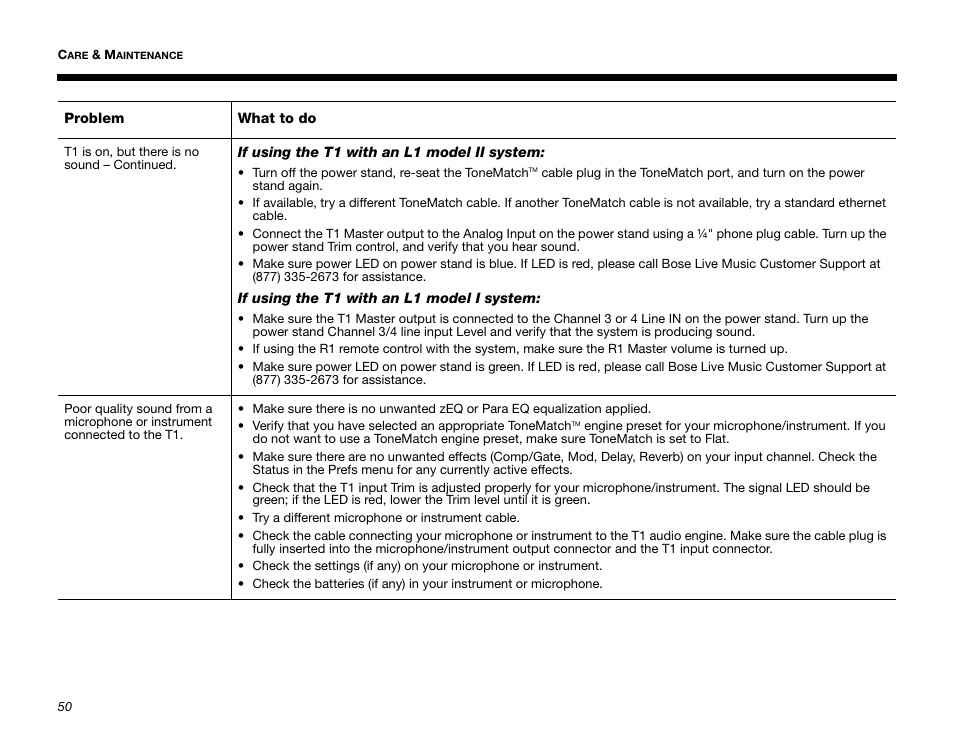 Bose T1 User Manual | Page 58 / 62