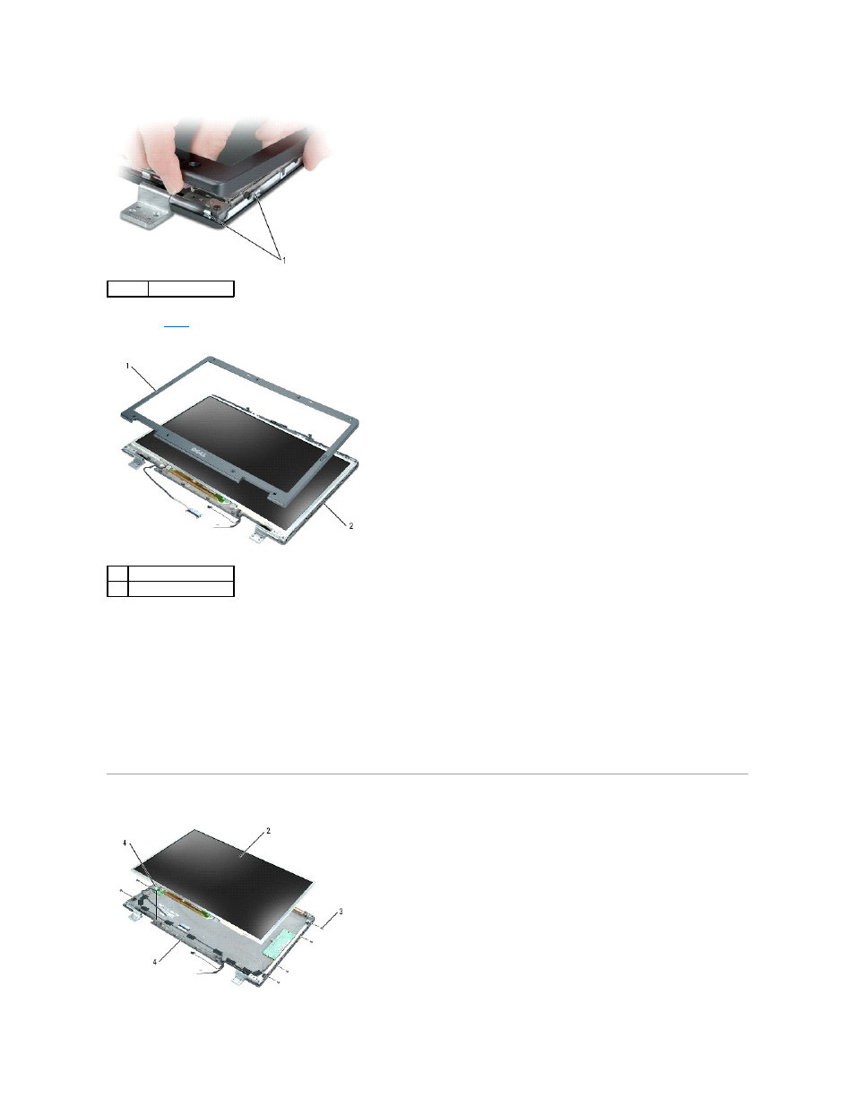 Display panel, Replacing the display bezel | Dell XPS M170 (MXG051, Late 2005) User Manual | Page 18 / 60
