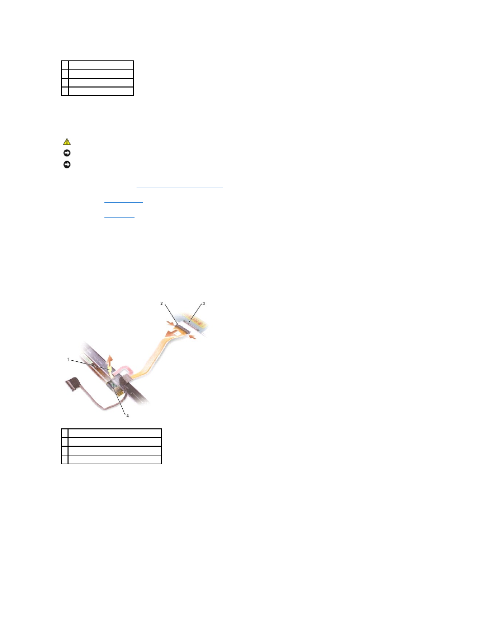 Removing the display panel, Replacing the display panel | Dell XPS M170 (MXG051, Late 2005) User Manual | Page 19 / 60