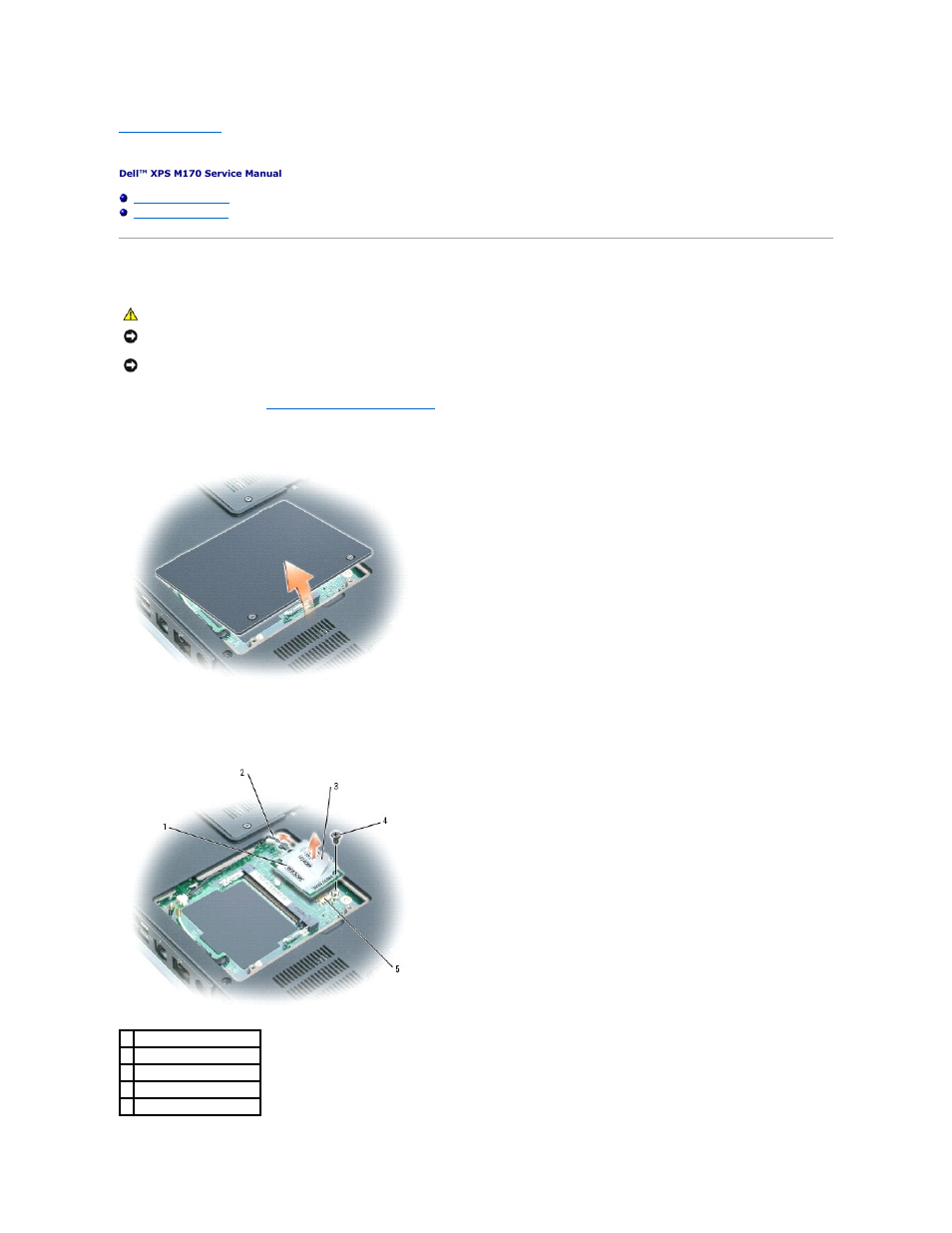 Modem, Removing the modem | Dell XPS M170 (MXG051, Late 2005) User Manual | Page 36 / 60