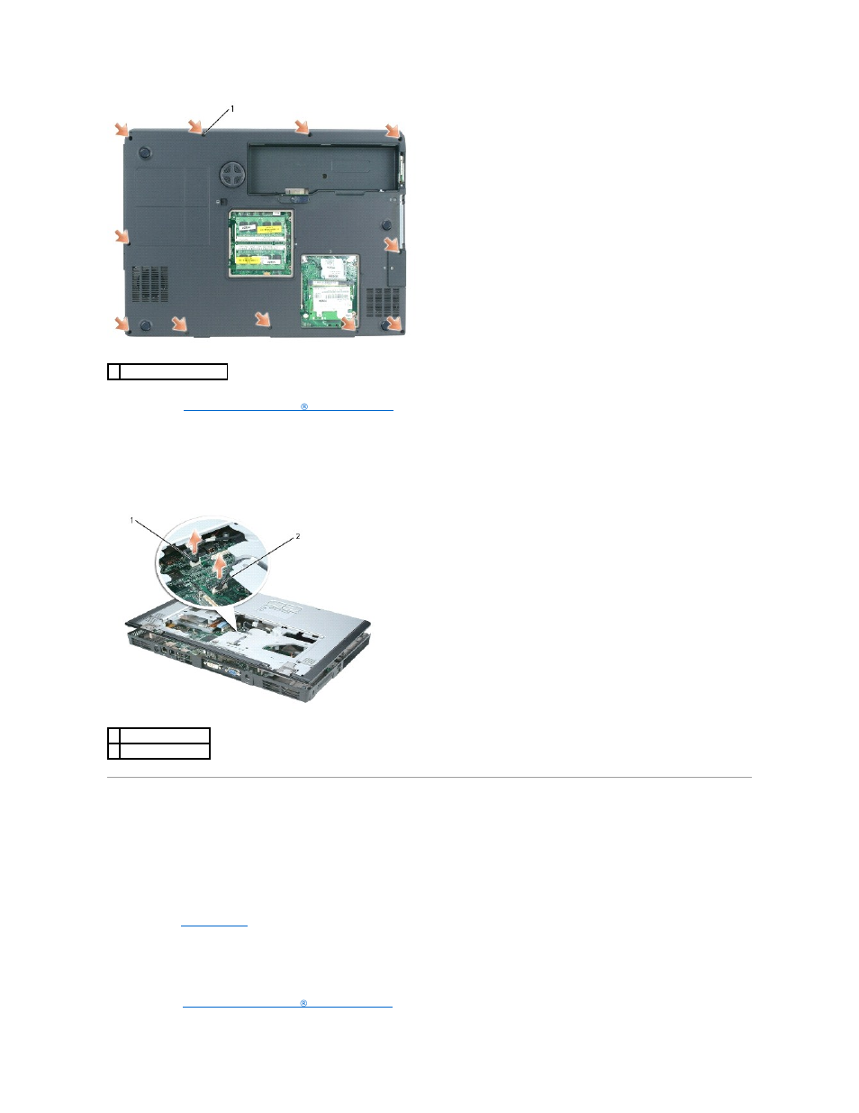 Replacing the palm rest | Dell XPS M170 (MXG051, Late 2005) User Manual | Page 40 / 60
