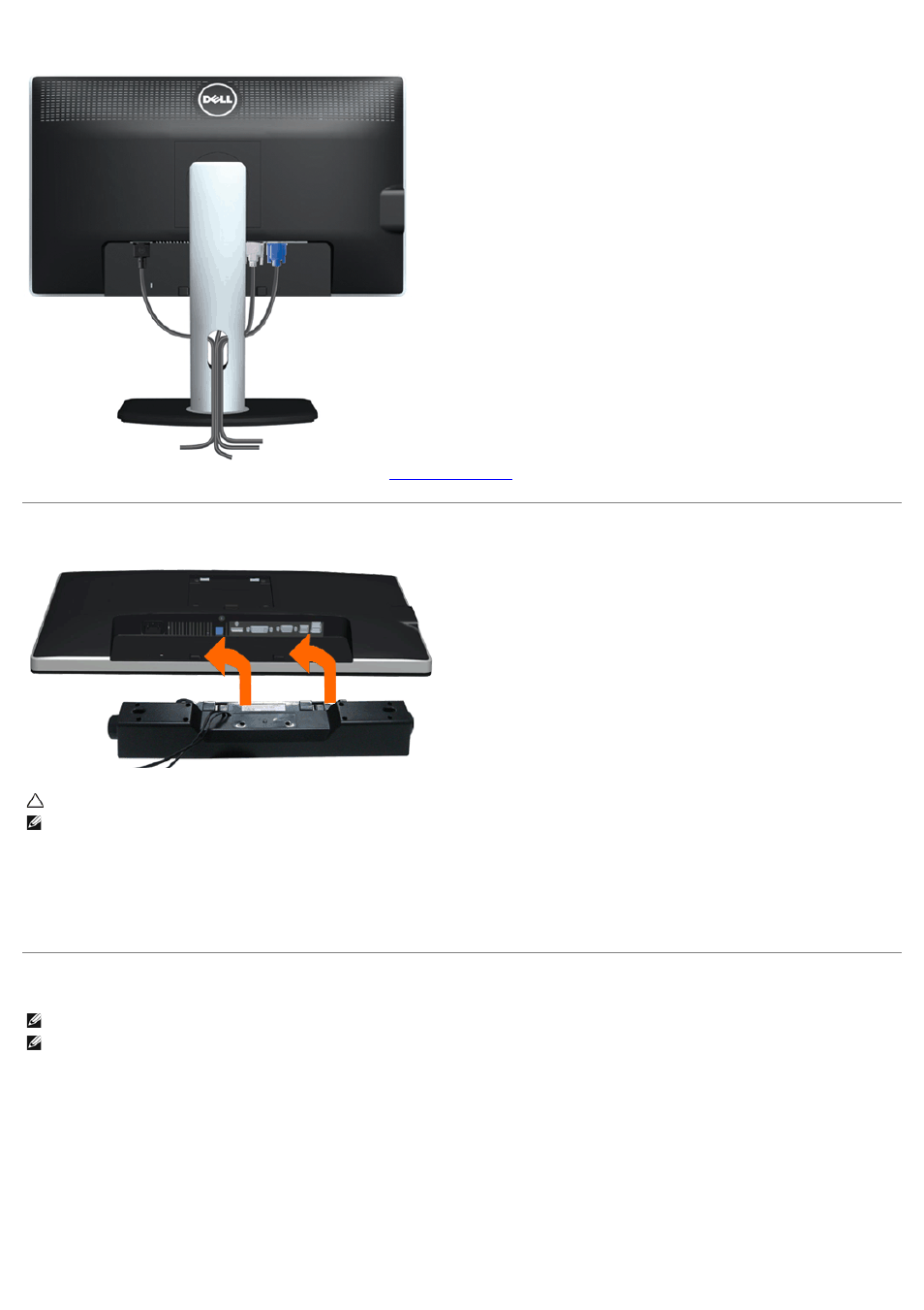 Attaching the soundbar (optional), Removing the stand | Dell U2312HM Monitor User Manual | Page 22 / 43