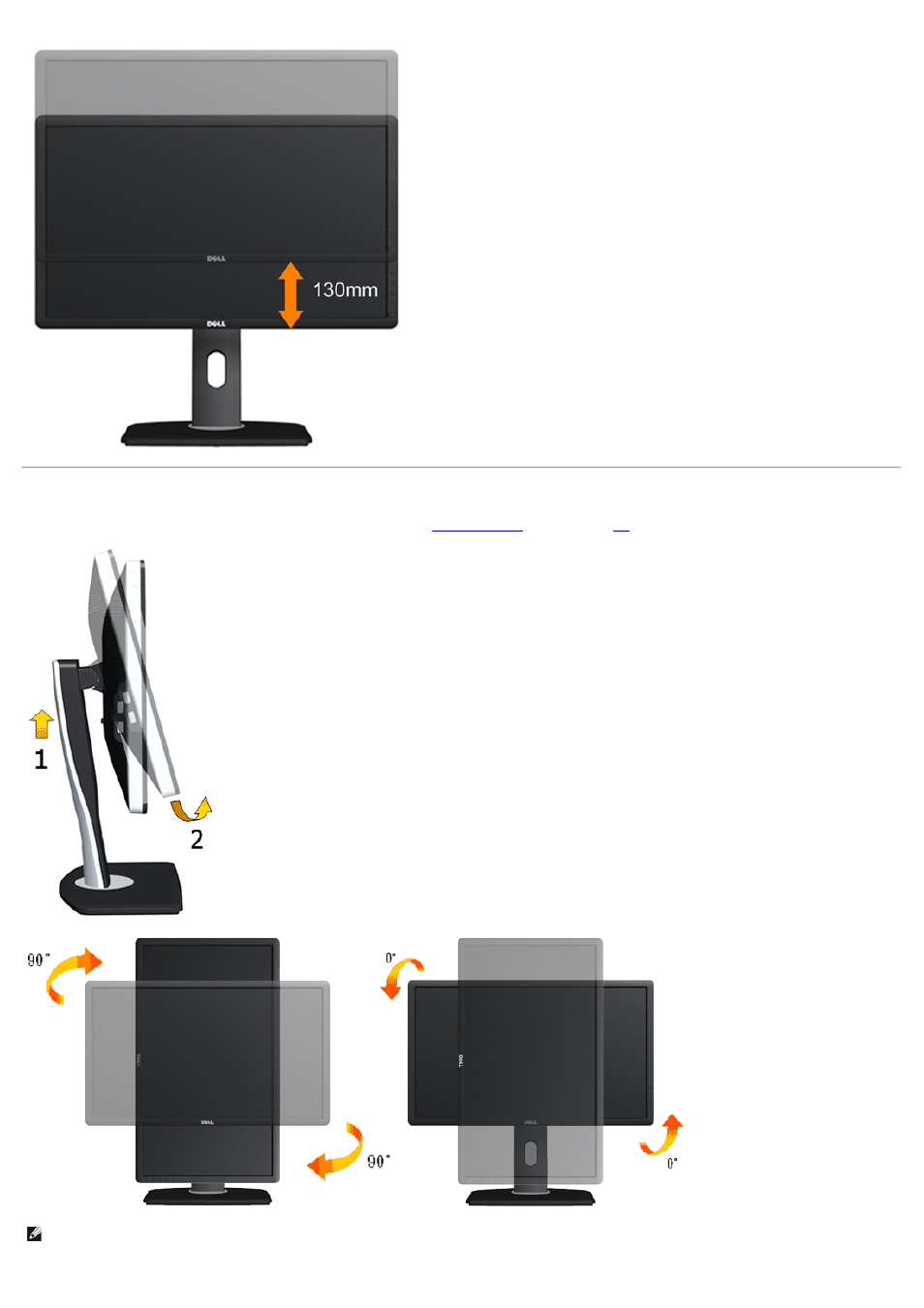 Rotating the monitor | Dell U2312HM Monitor User Manual | Page 35 / 43