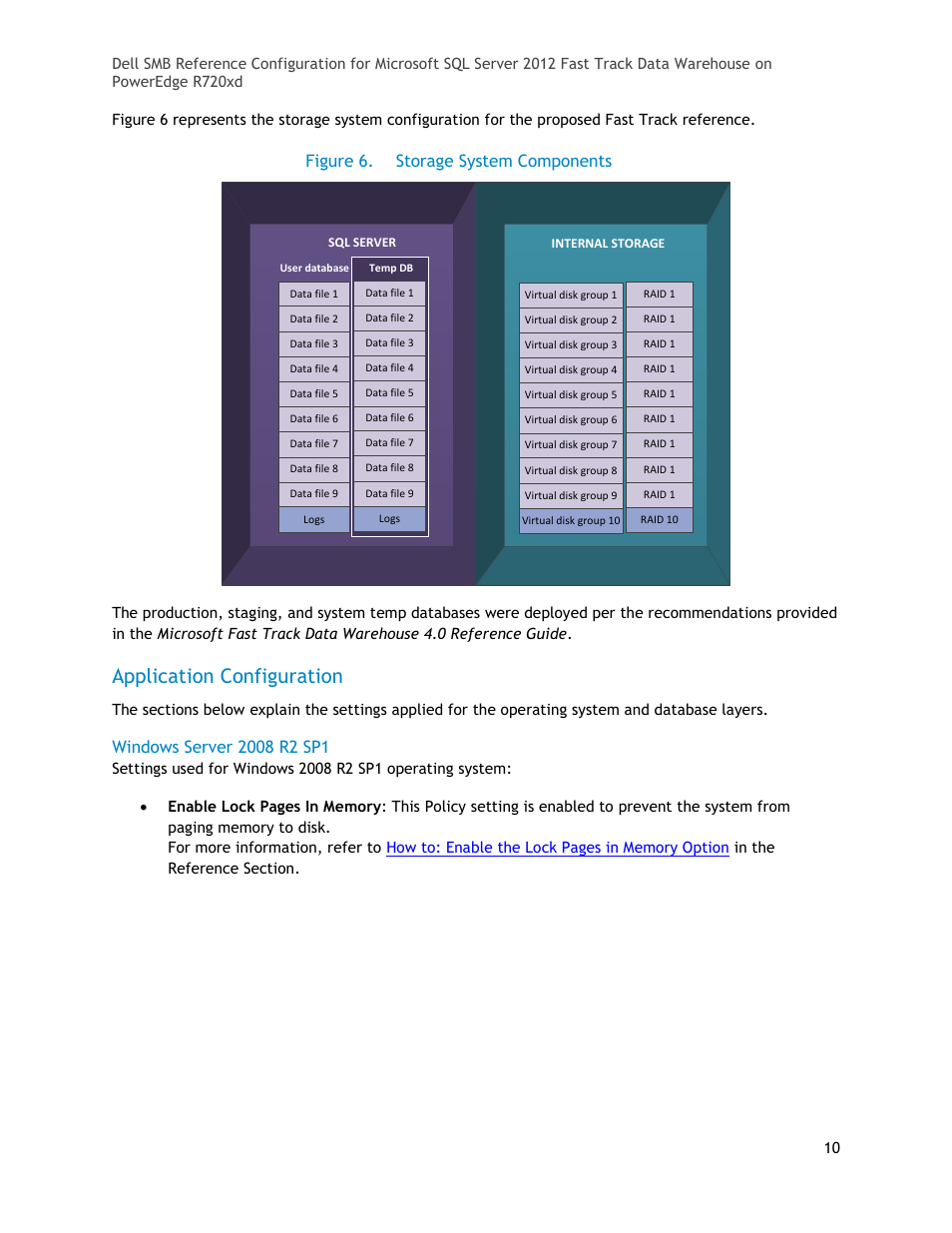 Application configuration, Figure 6, Storage system components | Figure 6. storage system components | Dell POWEREDGE R720XD User Manual | Page 10 / 16