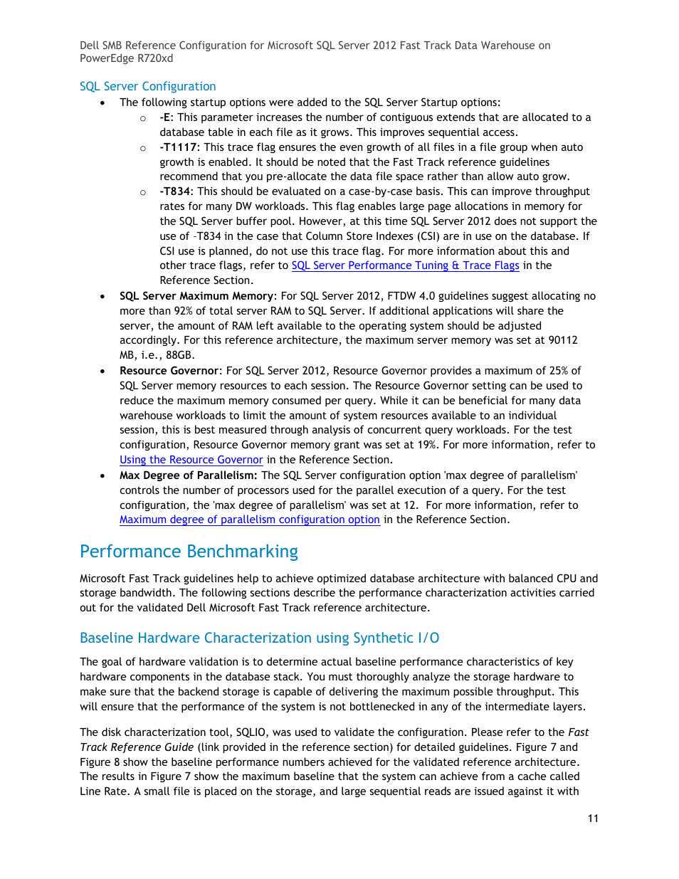 Performance benchmarking | Dell POWEREDGE R720XD User Manual | Page 11 / 16