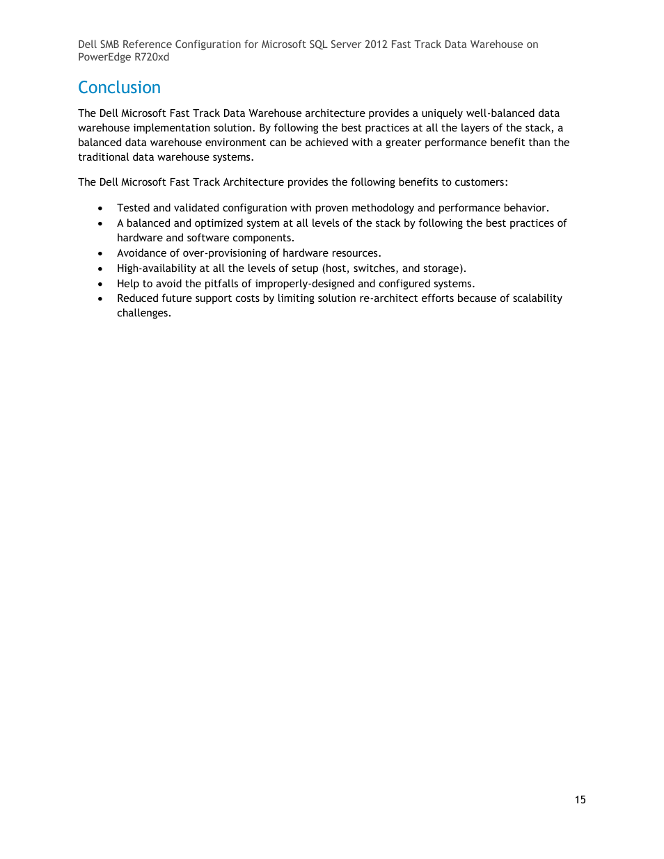 Conclusion | Dell POWEREDGE R720XD User Manual | Page 15 / 16