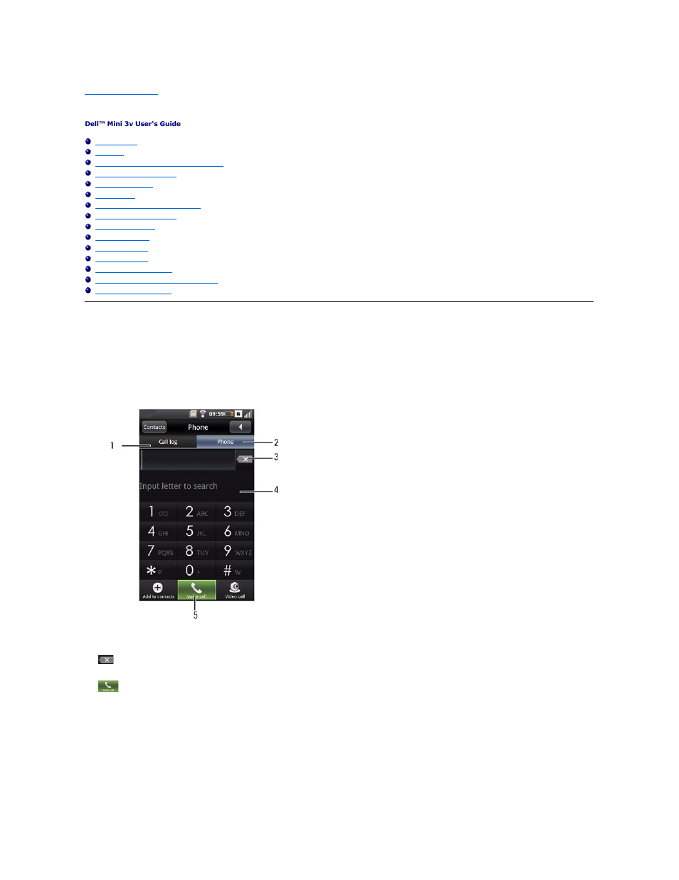 Using your mini 3v smartphone, Making a call | Dell Mobile Beacon User Manual | Page 26 / 90