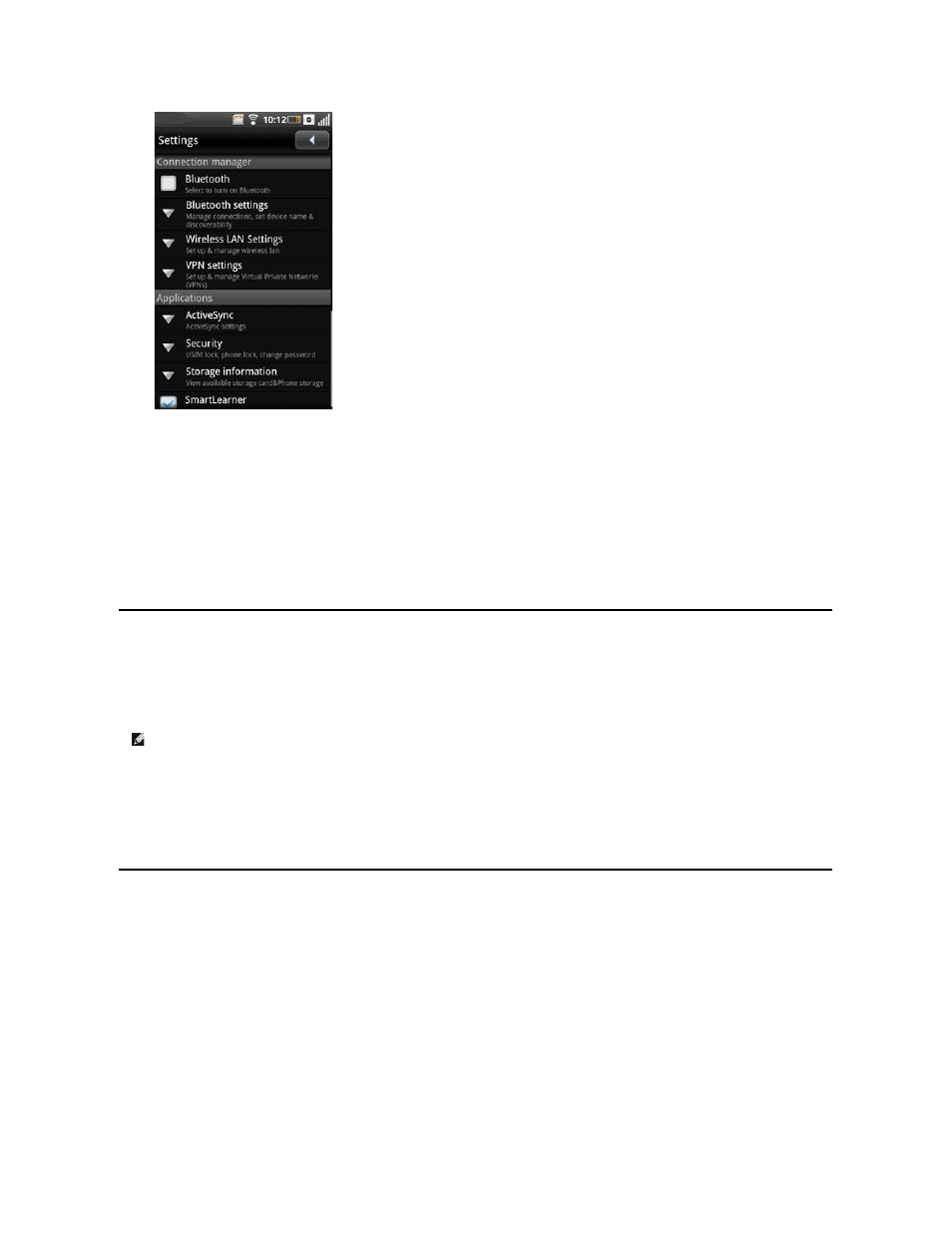 Data connection settings, Wlan connections | Dell Mobile Beacon User Manual | Page 38 / 90