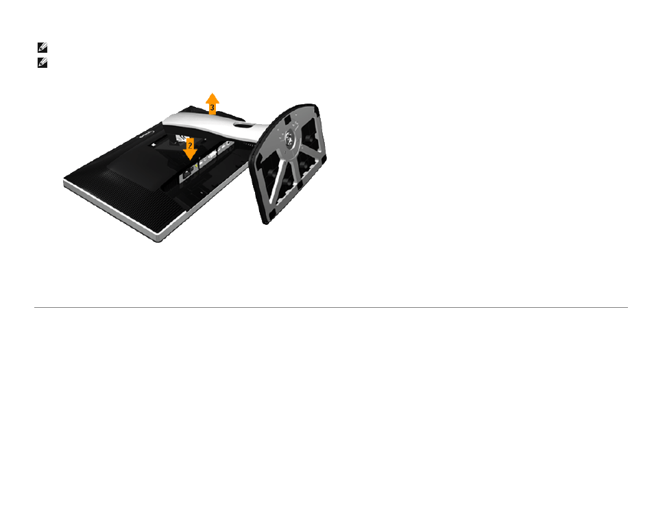 Removing the monitor stand | Dell U2413 Monitor User Manual | Page 33 / 71