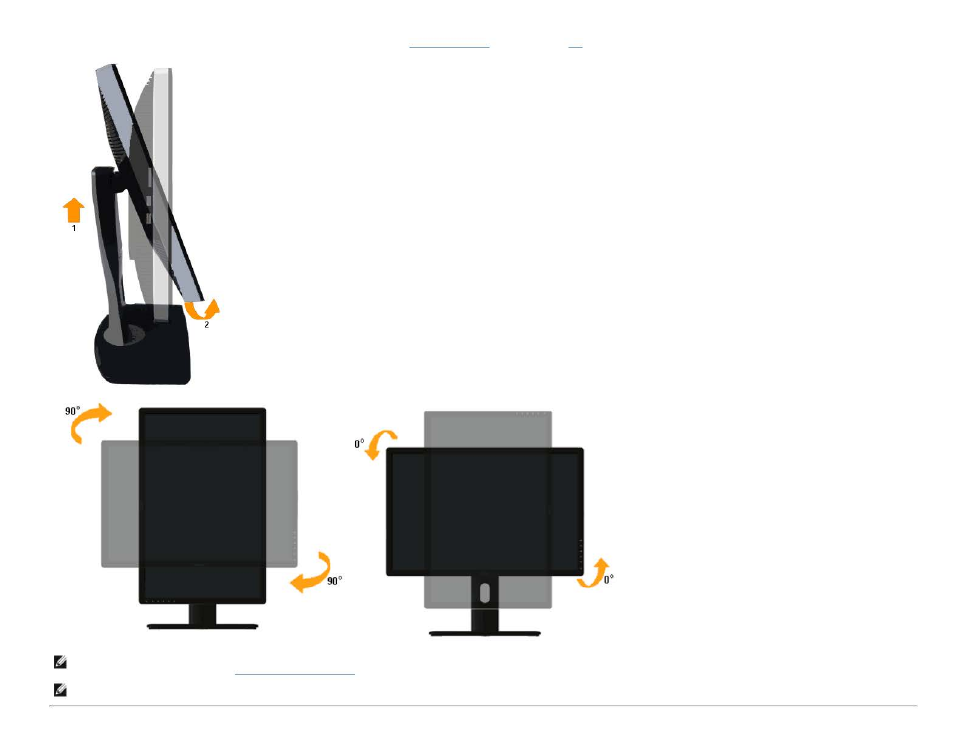 Rotating the monitor | Dell U2413 Monitor User Manual | Page 60 / 71