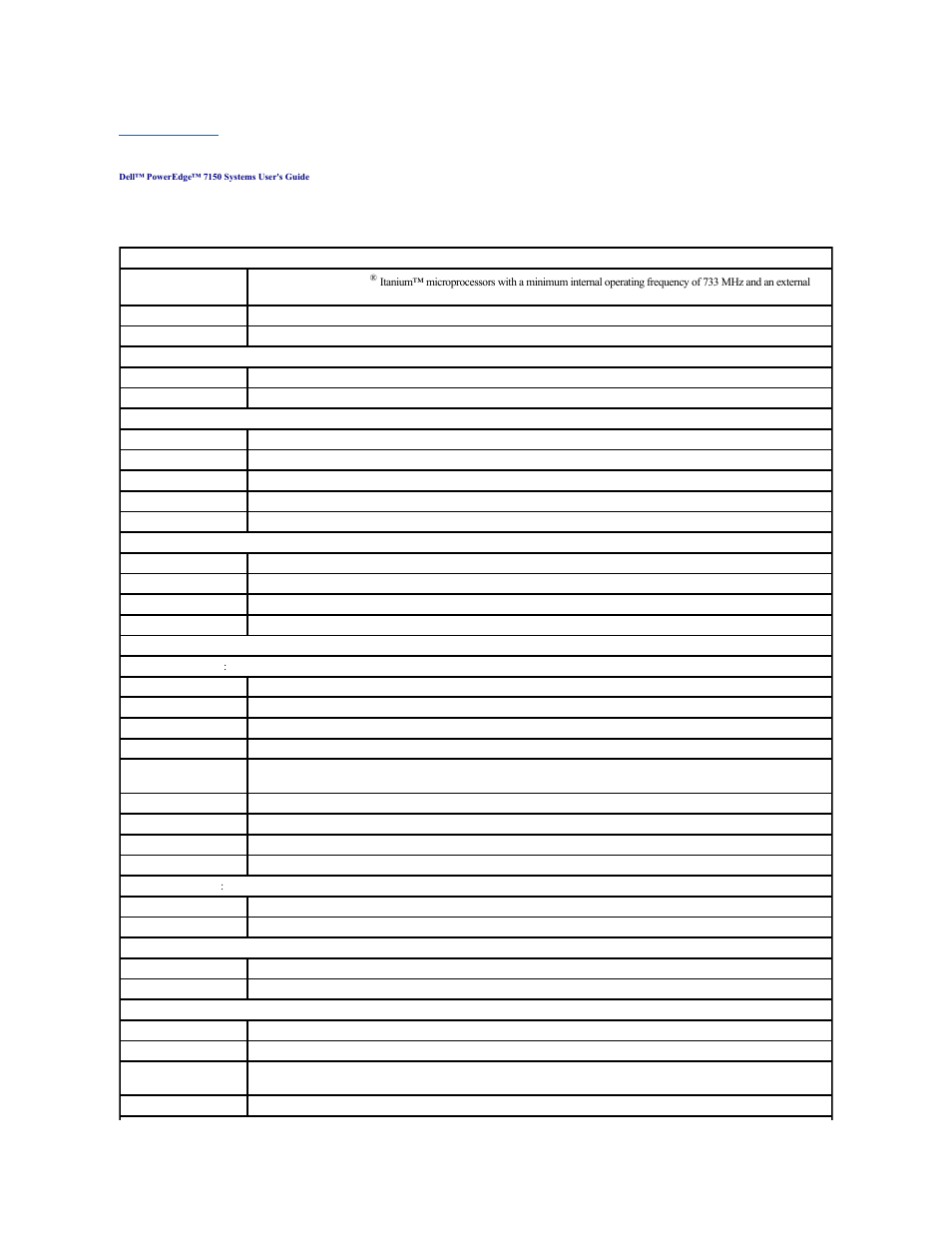 Technical specifications | Dell PowerEdge 7150 User Manual | Page 2 / 38