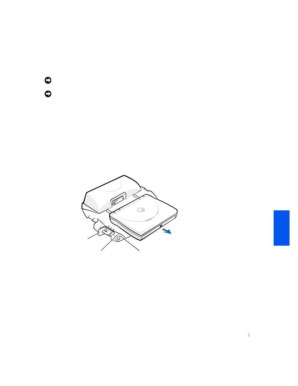 Undocking the computer | Dell Inspiron 4000 User Manual | Page 59 / 96