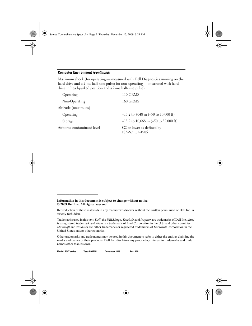 Dell Inspiron Mini 10 (1012, Late 2009) User Manual | Page 7 / 8