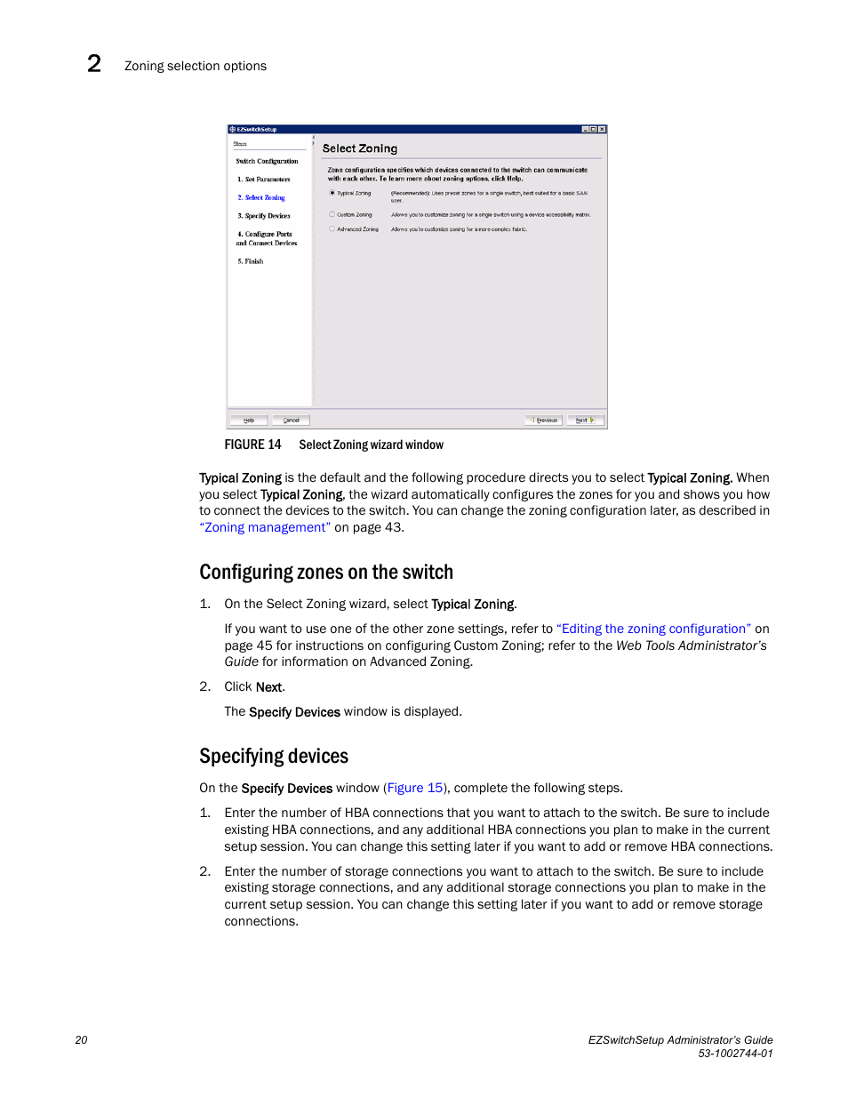 Configuring zones on the switch, Specifying devices | Dell POWEREDGE M1000E User Manual | Page 30 / 64