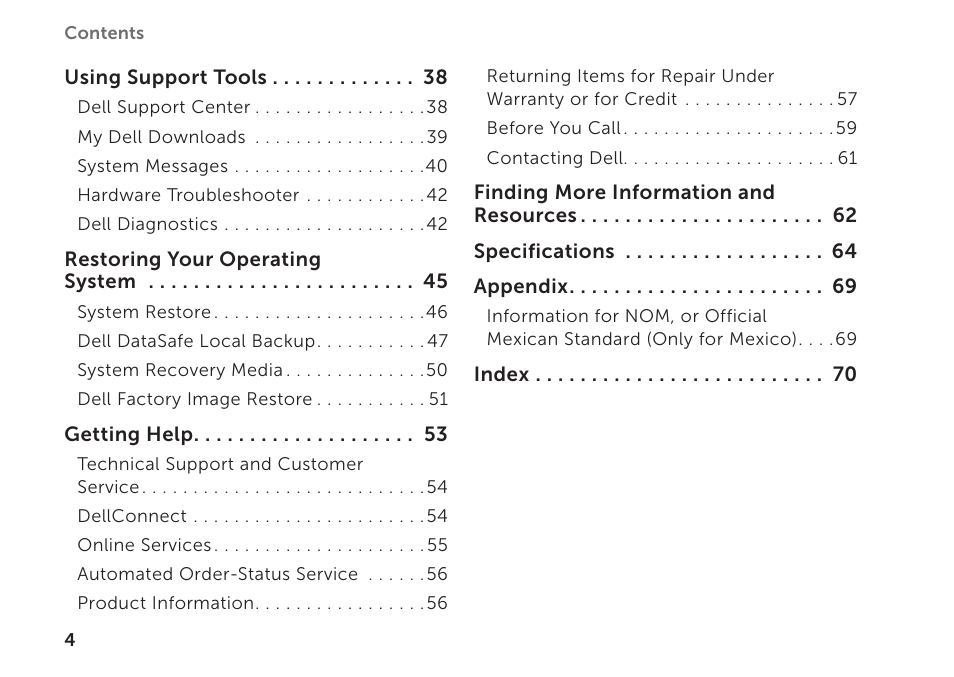 Dell XPS 8300 (Late 2010) User Manual | Page 6 / 76