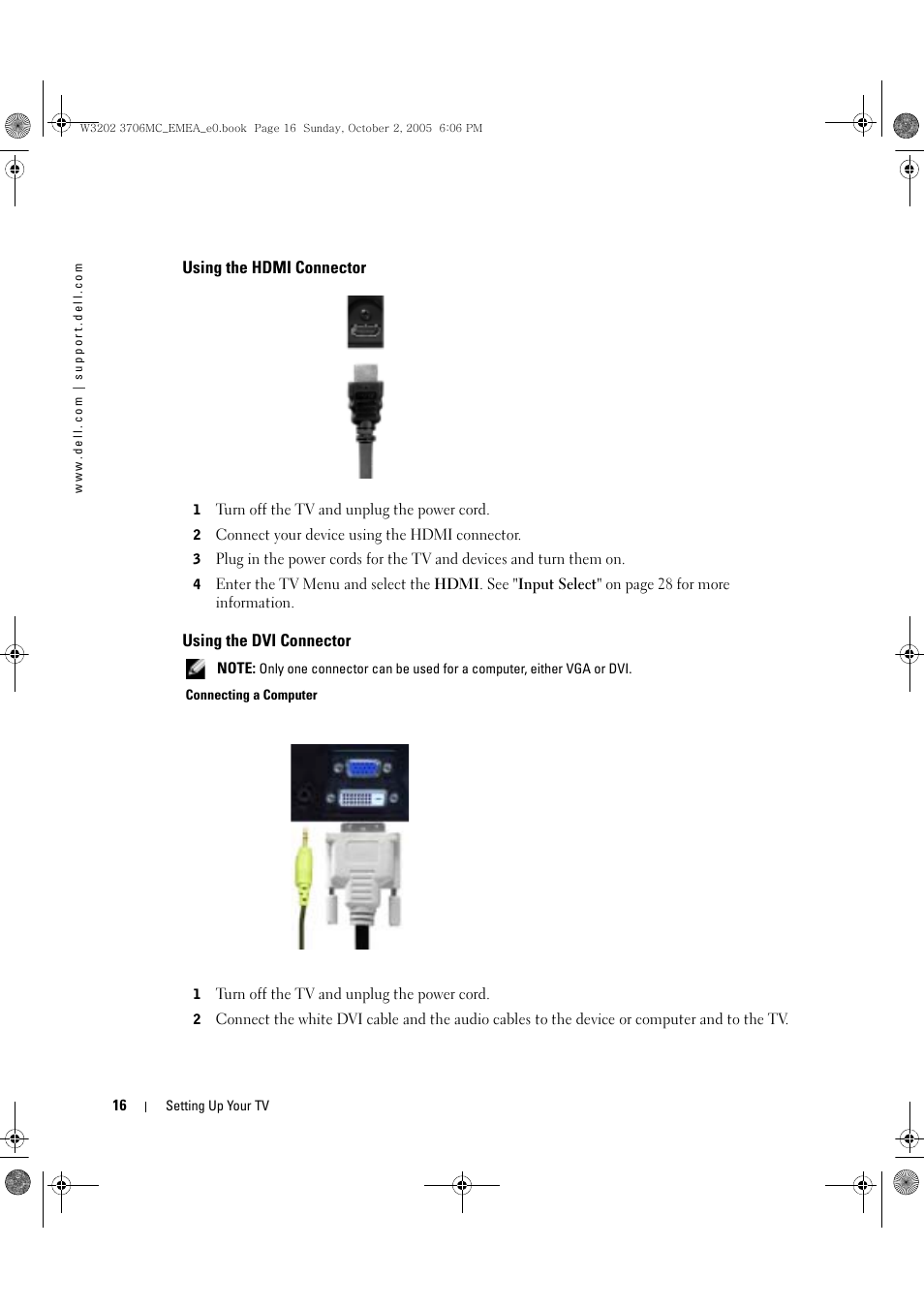 Dell LCD TV W3706C User Manual | Page 16 / 66