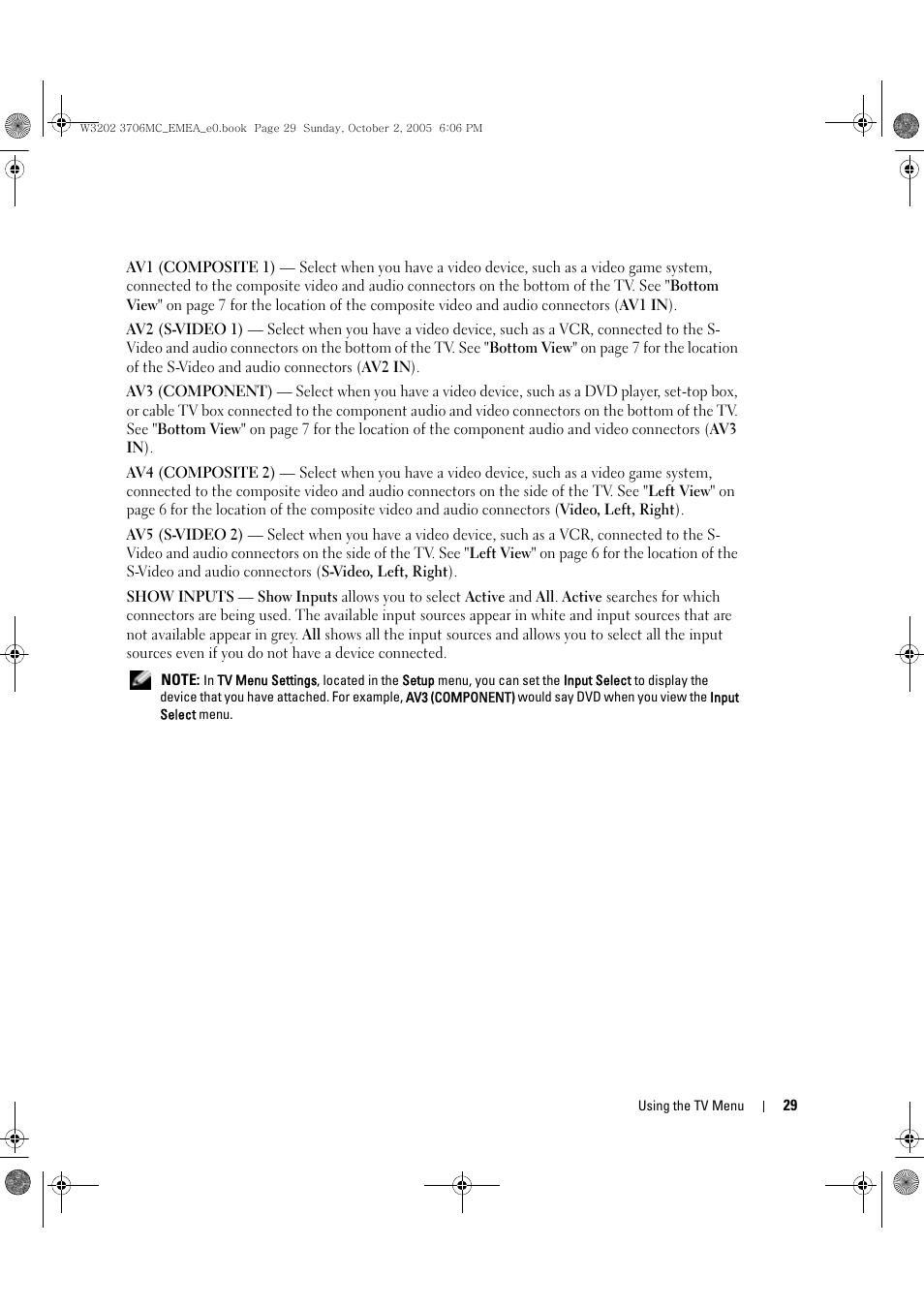 Dell LCD TV W3706C User Manual | Page 29 / 66