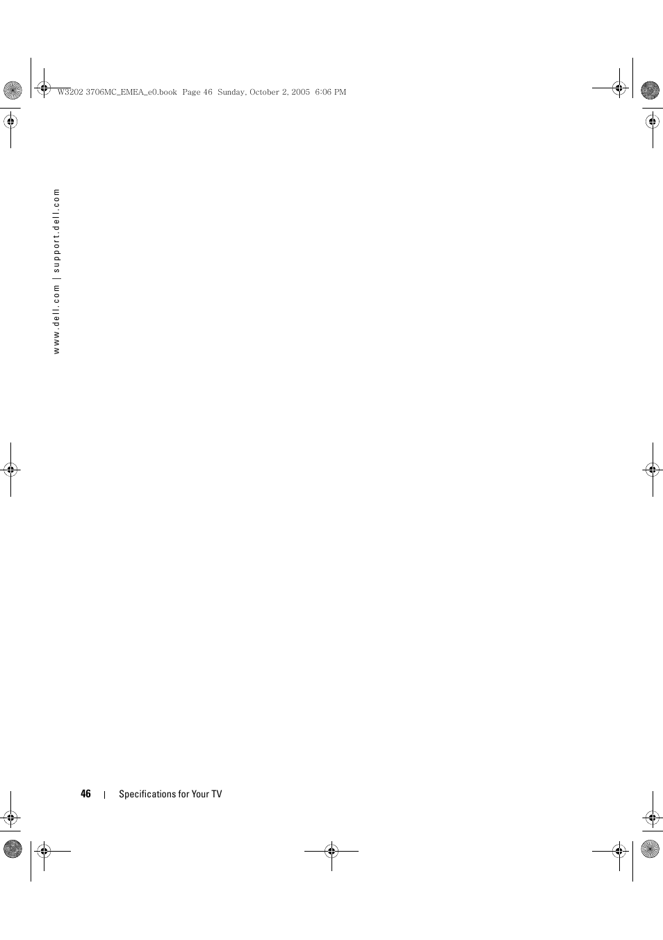 Dell LCD TV W3706C User Manual | Page 46 / 66