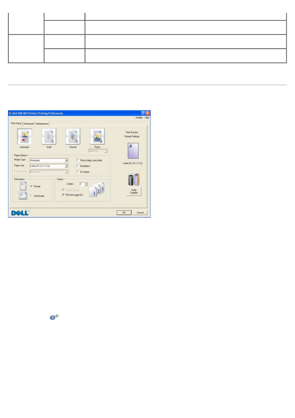 Using printing preferences | Dell V305 All In One Inkjet Printer User Manual | Page 6 / 101