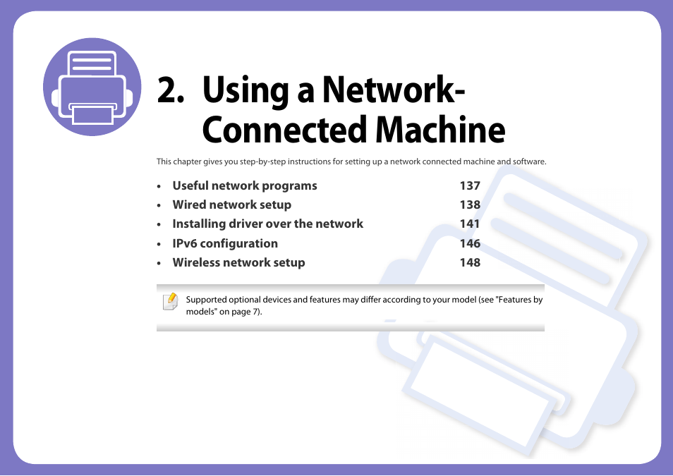 Using a network- connected machine | Dell B1165nfw Multifunction Mono Laser Printer User Manual | Page 136 / 300