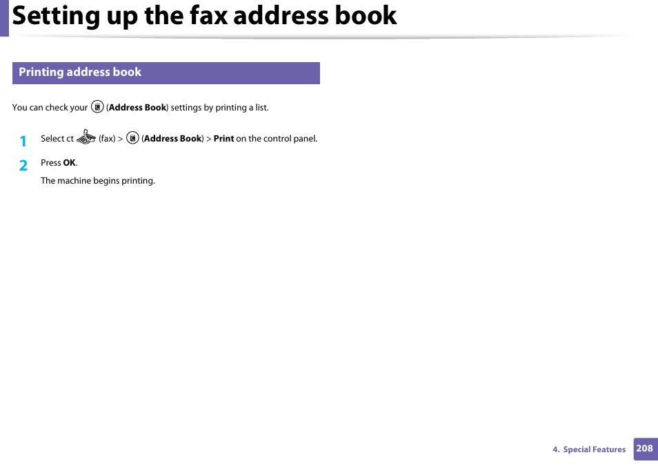 Setting up the fax address book | Dell B1165nfw Multifunction Mono Laser Printer User Manual | Page 208 / 300