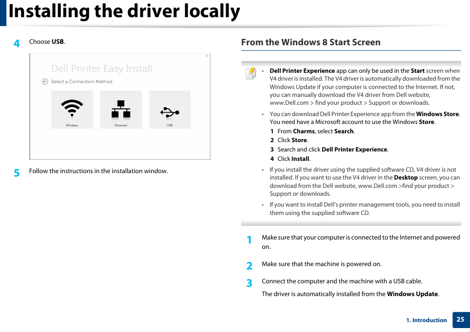 Installing the driver locally | Dell B1165nfw Multifunction Mono Laser Printer User Manual | Page 25 / 300