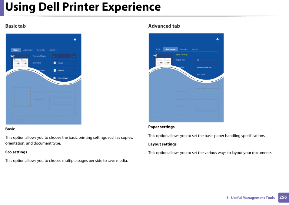 Using dell printer experience | Dell B1165nfw Multifunction Mono Laser Printer User Manual | Page 256 / 300