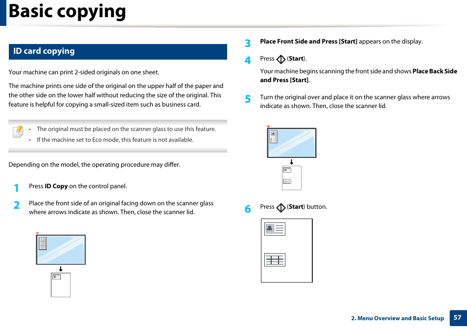 Basic copying | Dell B1165nfw Multifunction Mono Laser Printer User Manual | Page 57 / 300