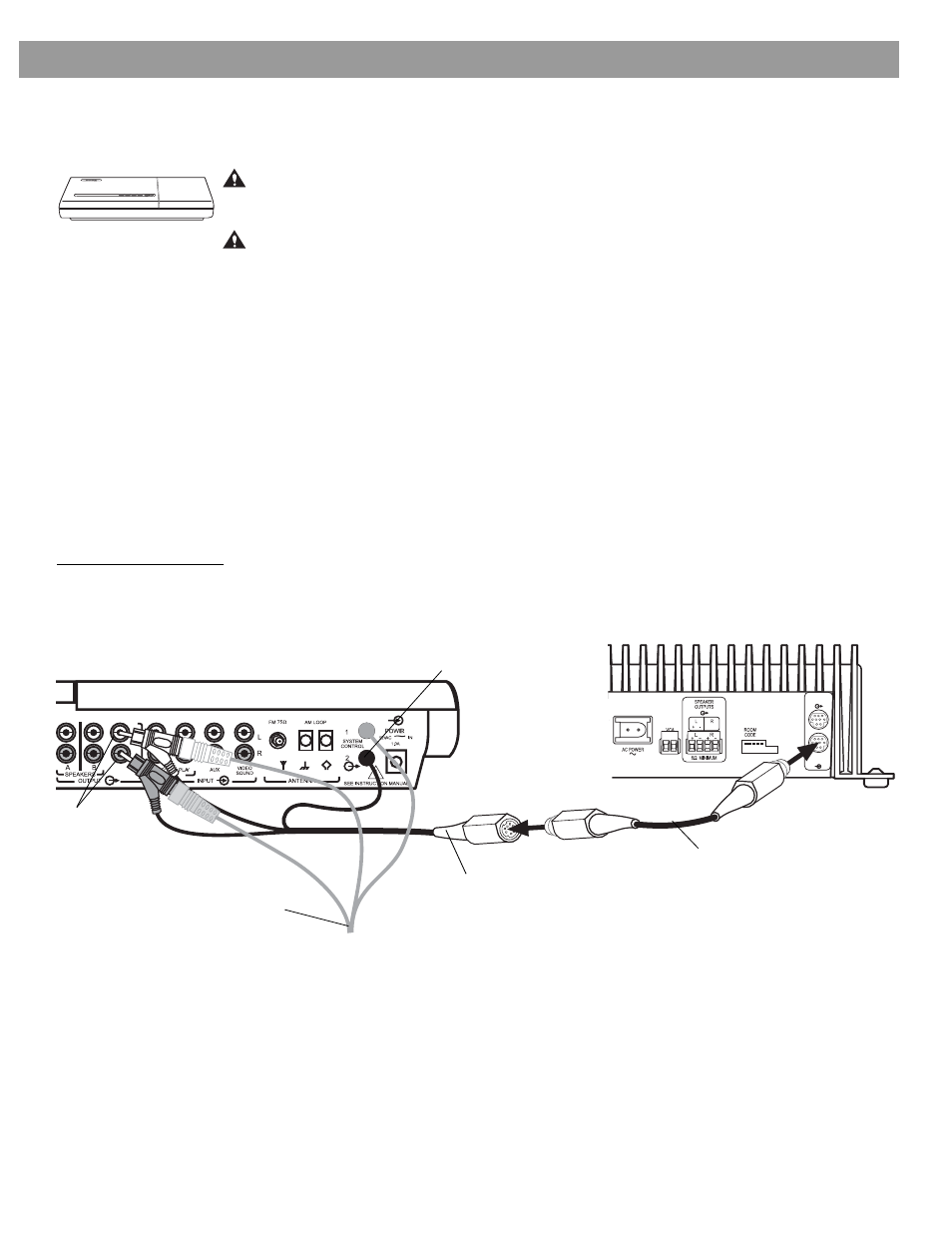 Setting up your lifestyle, Stereo amplifier model 5 music center setup | Bose SA-3 User Manual | Page 19 / 32
