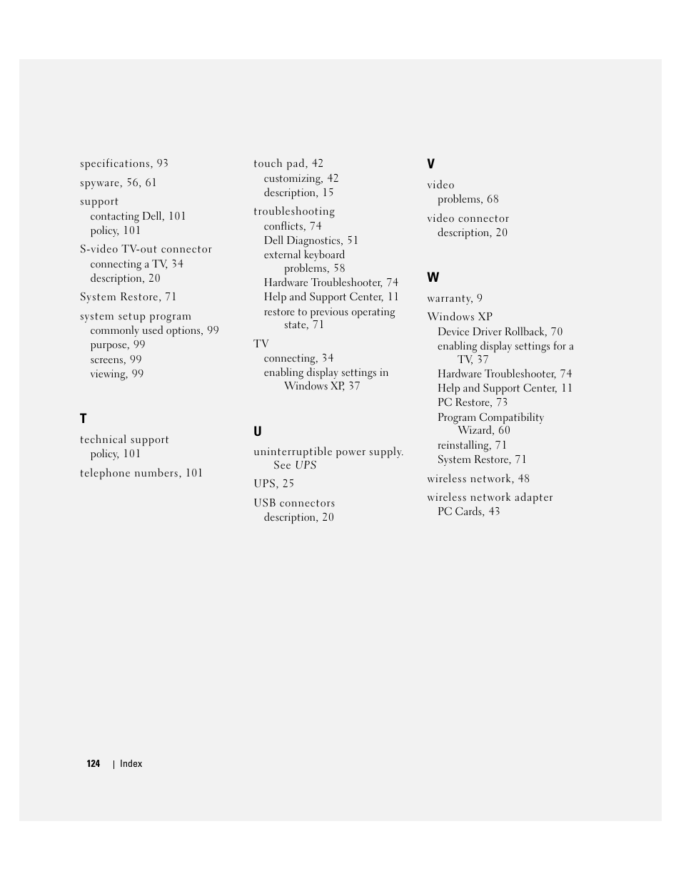Dell Inspiron 6000 User Manual | Page 124 / 124