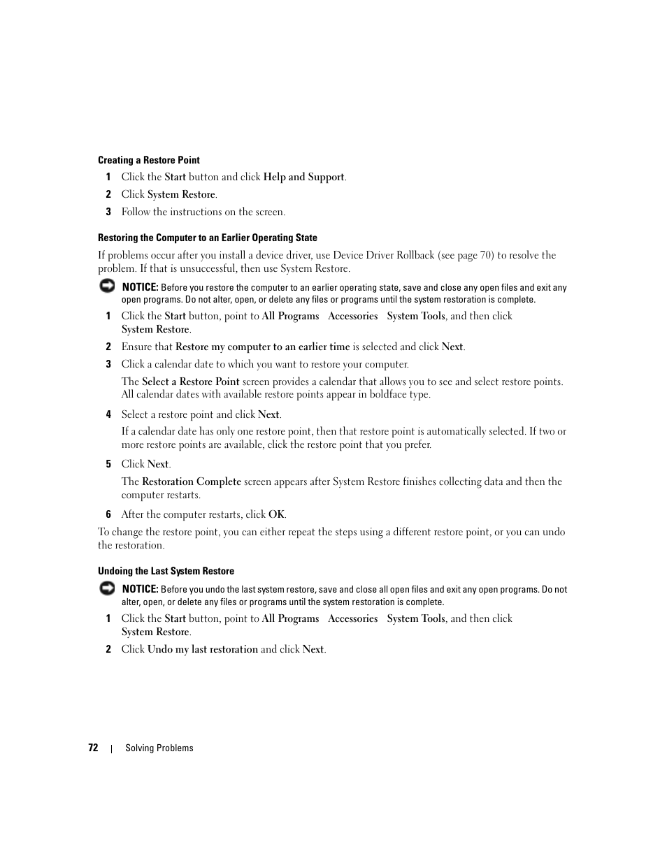 Dell Inspiron 6000 User Manual | Page 72 / 124