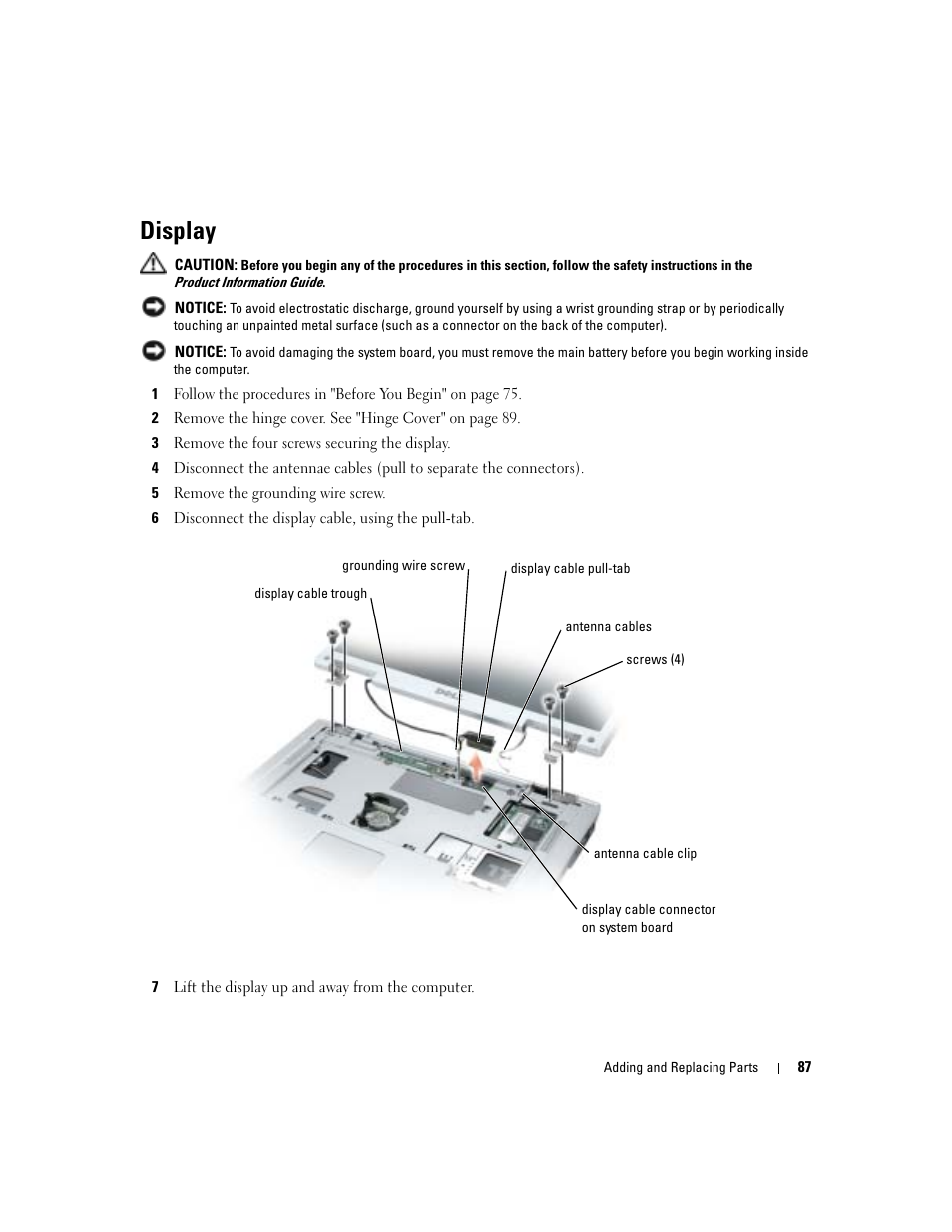 Display | Dell Inspiron 6000 User Manual | Page 87 / 124