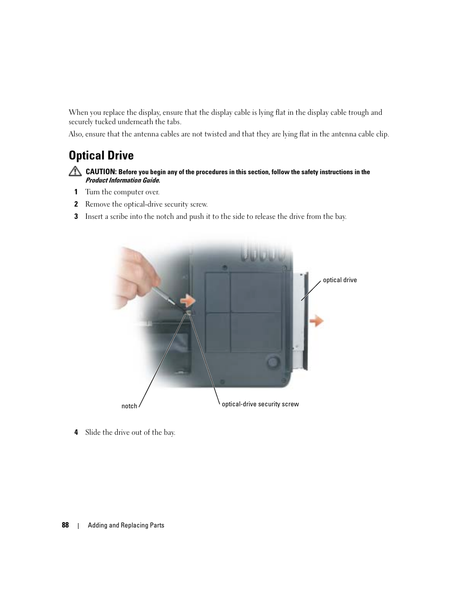 Optical drive | Dell Inspiron 6000 User Manual | Page 88 / 124