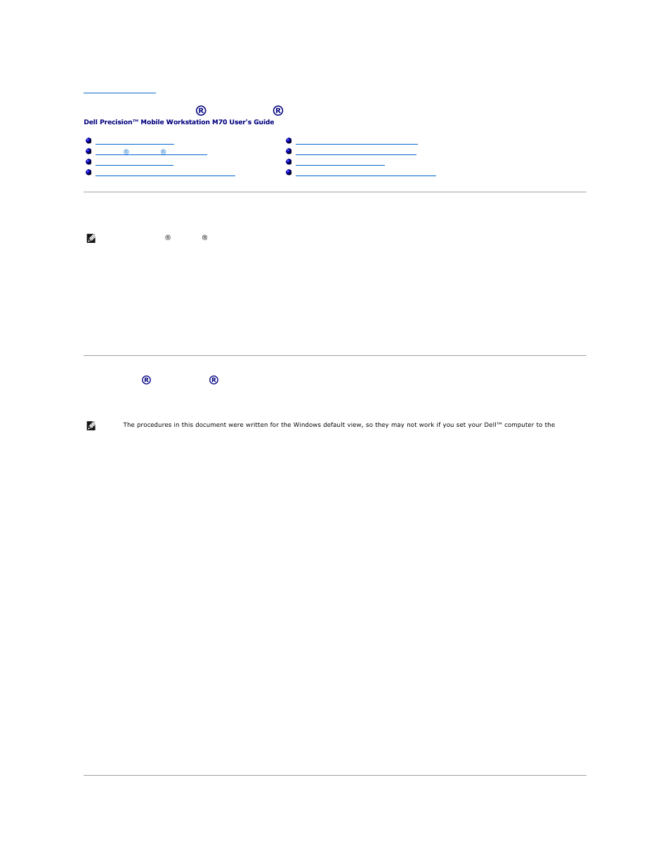 Using microsoft® windows® xp, Help and support center, Microsoft® windows® classic view | Desktop, Start menu, Control panel | Dell Precision M70 User Manual | Page 114 / 118