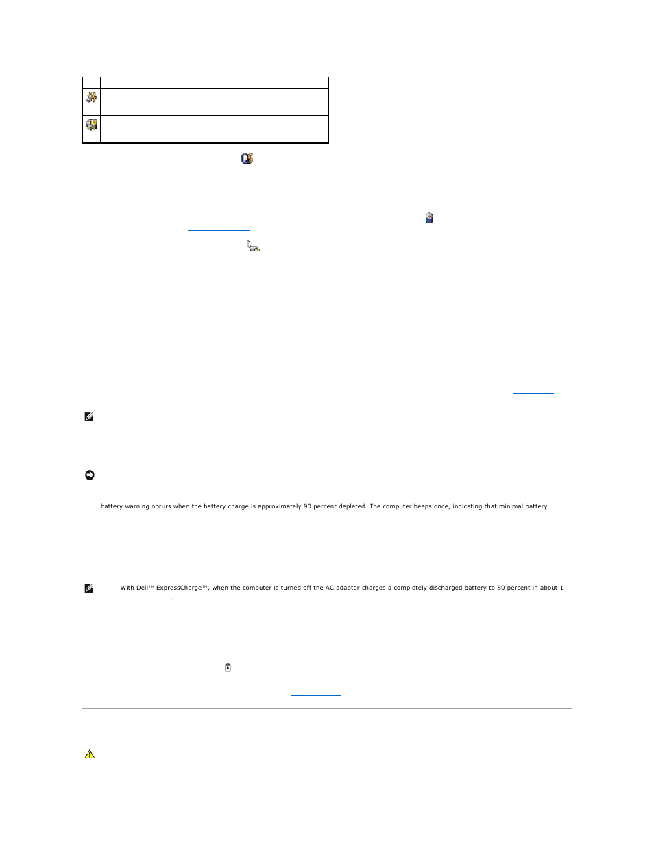 Charging the battery, Removing a battery, You can check the | Battery charge, Before you insert the, Battery, Charge, Is low, Microsoft windows power meter, Charge gauge | Dell Precision M70 User Manual | Page 13 / 118