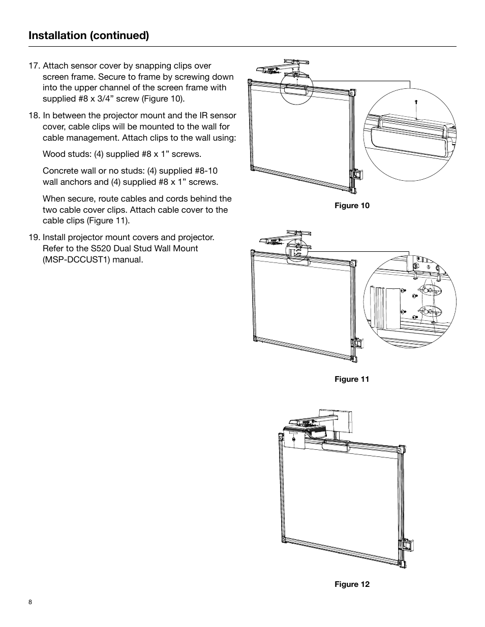 Installation (continued) | Dell S520 Projector User Manual | Page 8 / 12