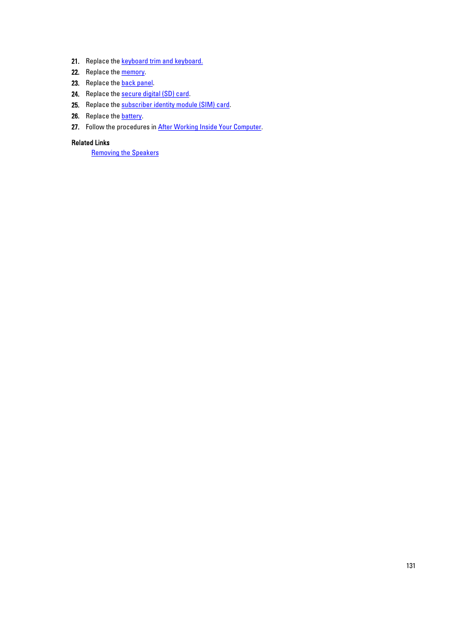 Dell Latitude E5420 (Early 2011) User Manual | Page 131 / 159