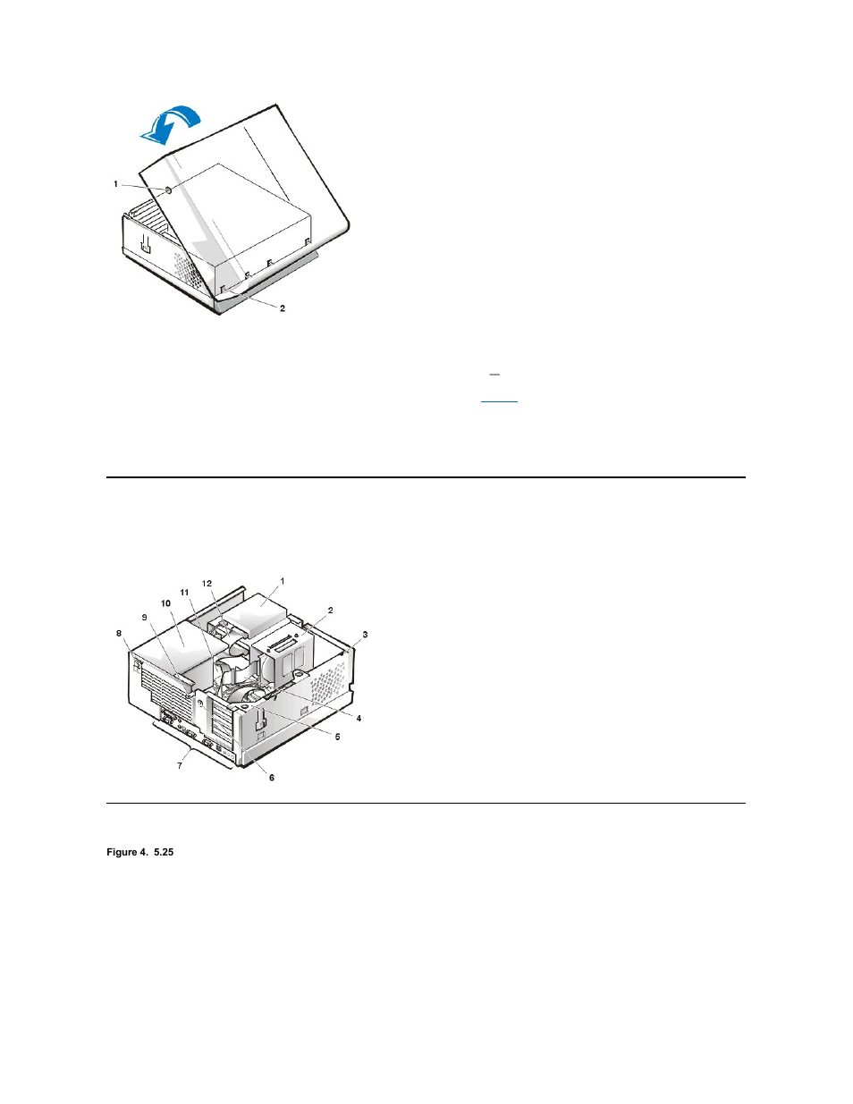 Internal view, Front-panel inserts | Dell OptiPlex GX110 User Manual | Page 20 / 69