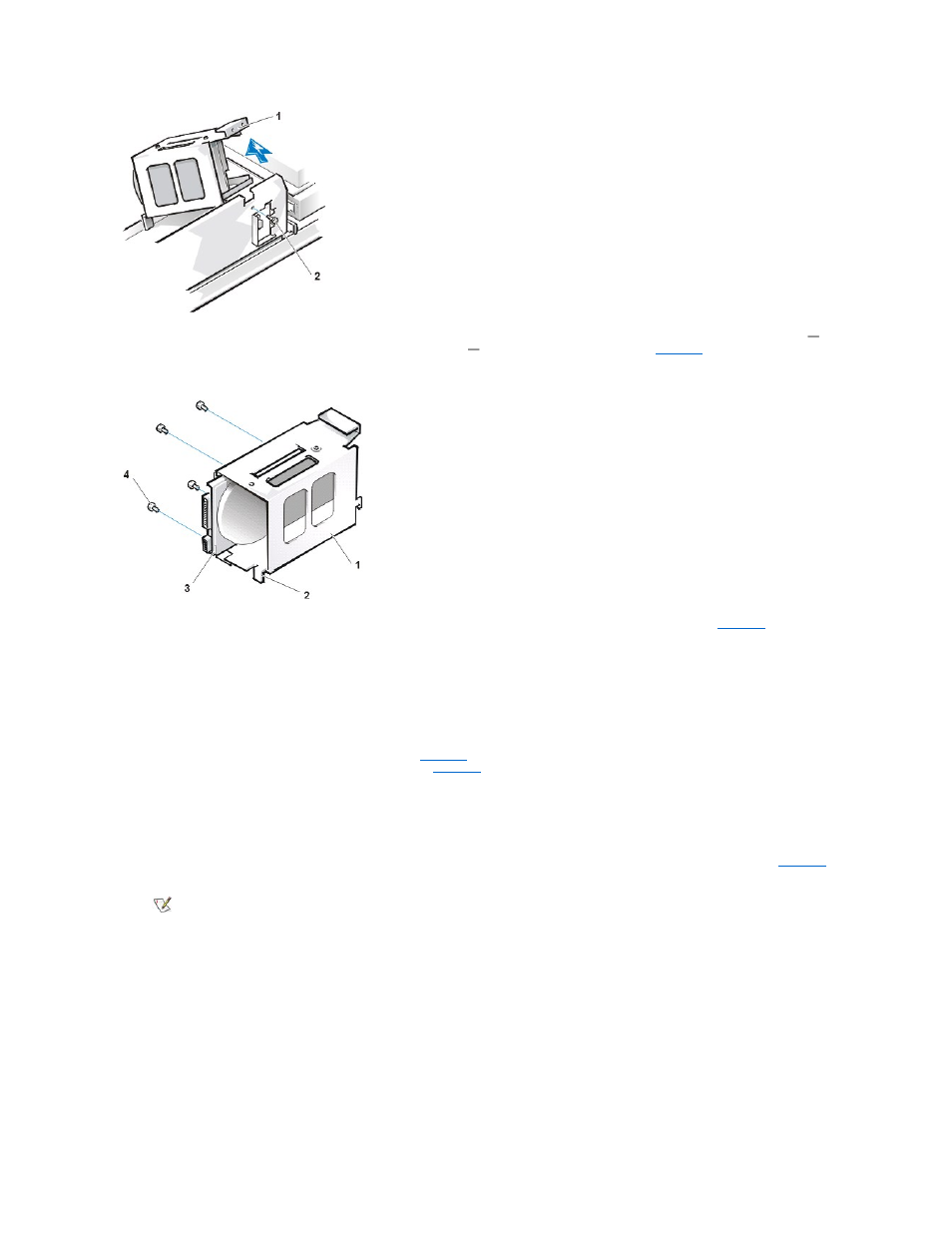 Remove the hard-disk drive cage | Dell OptiPlex GX110 User Manual | Page 24 / 69