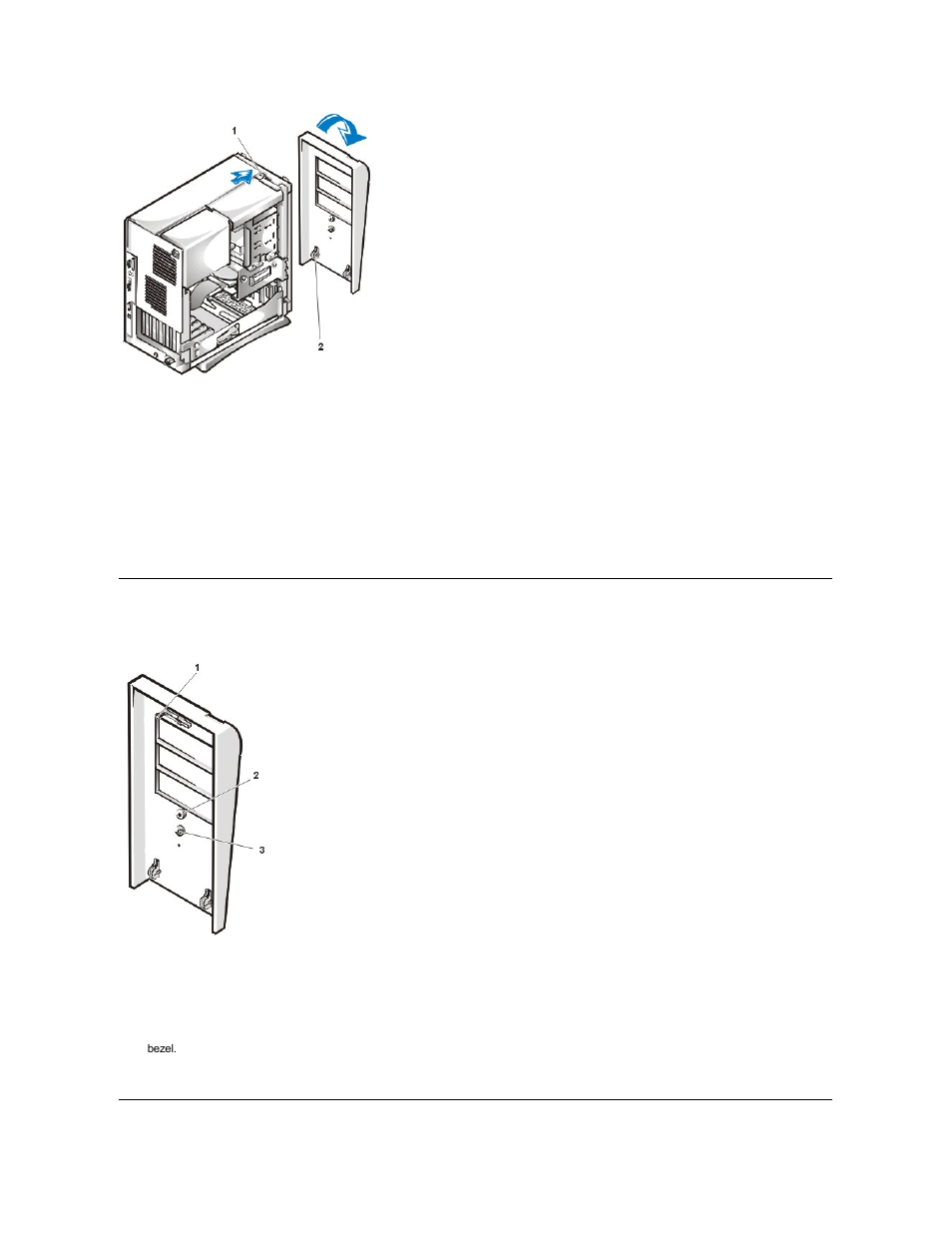 Eject, power, and reset buttons | Dell OptiPlex GX110 User Manual | Page 36 / 69
