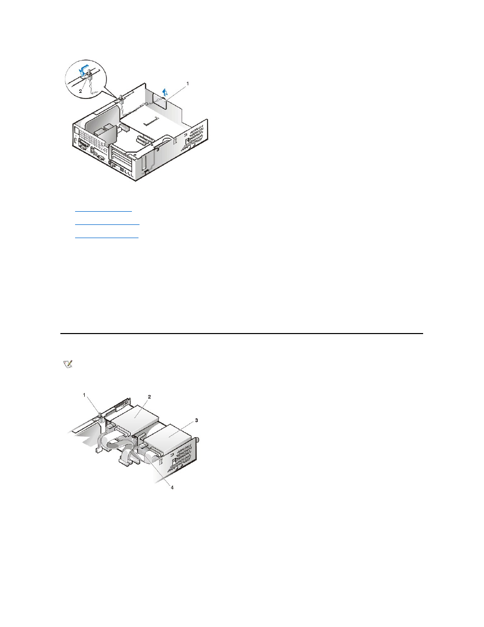 Drives, Remove the drive shelf | Dell OptiPlex GX110 User Manual | Page 57 / 69