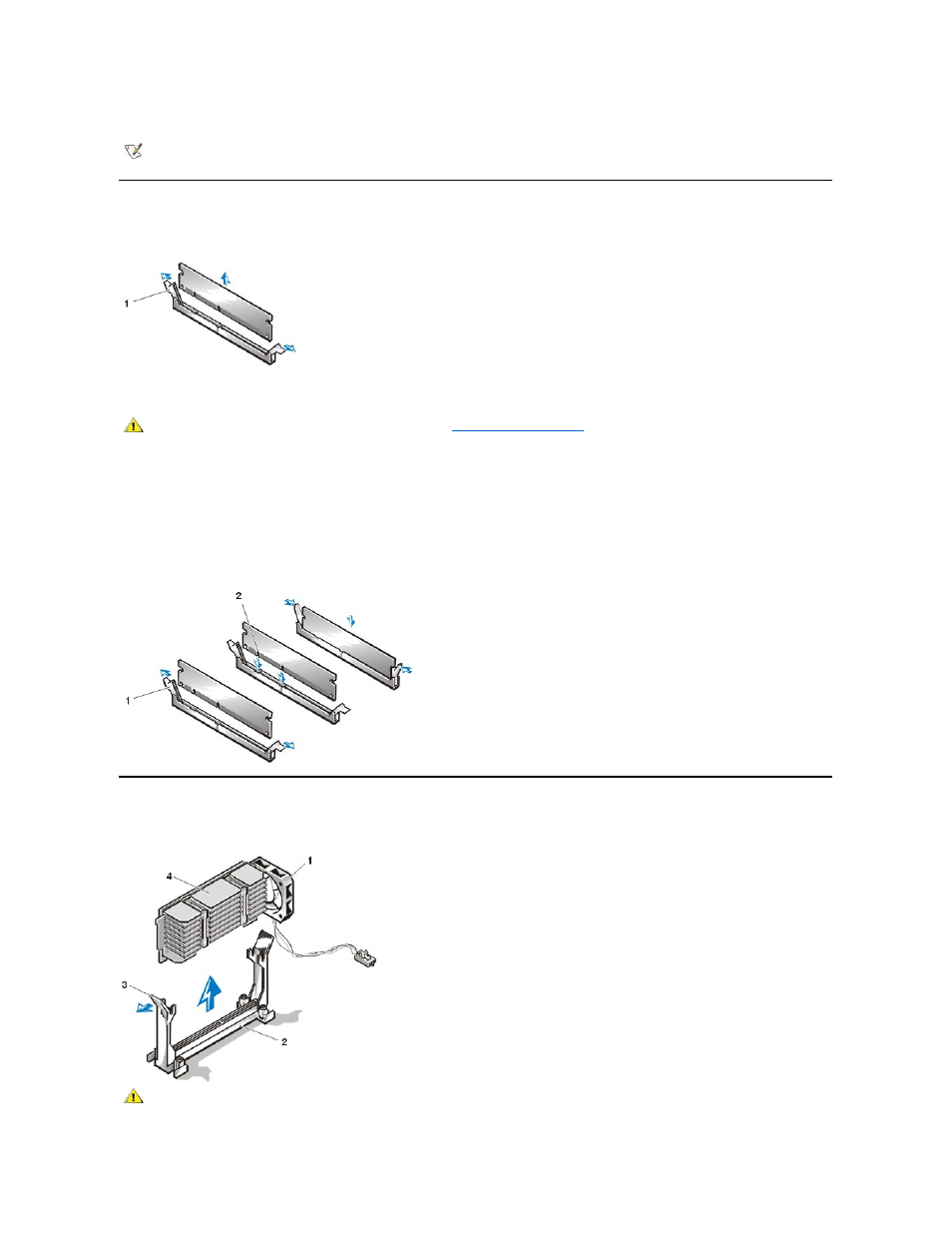 Dimms, Microprocessor/heat sink assembly | Dell OptiPlex GX110 User Manual | Page 67 / 69