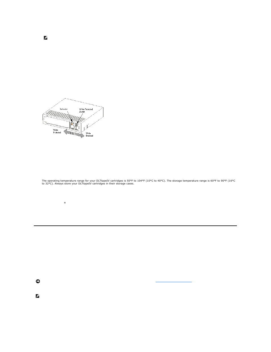Cleaning the tape drive, Condition (see, Exporting cartridges | Cleaning the tape, Drive, Write-protecting cartridges, If a particular cartridge | Dell PowerVault 122T DLT VS80 (Autoloader) User Manual | Page 34 / 39