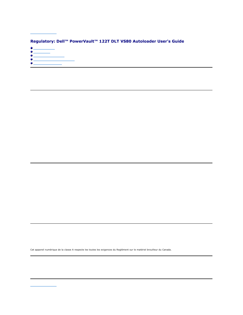 Ul and cul listing, Ce compliance, Fcc compliance statement | Industry canada (digital apparatus), Manufacturer declaration | Dell PowerVault 122T DLT VS80 (Autoloader) User Manual | Page 36 / 39