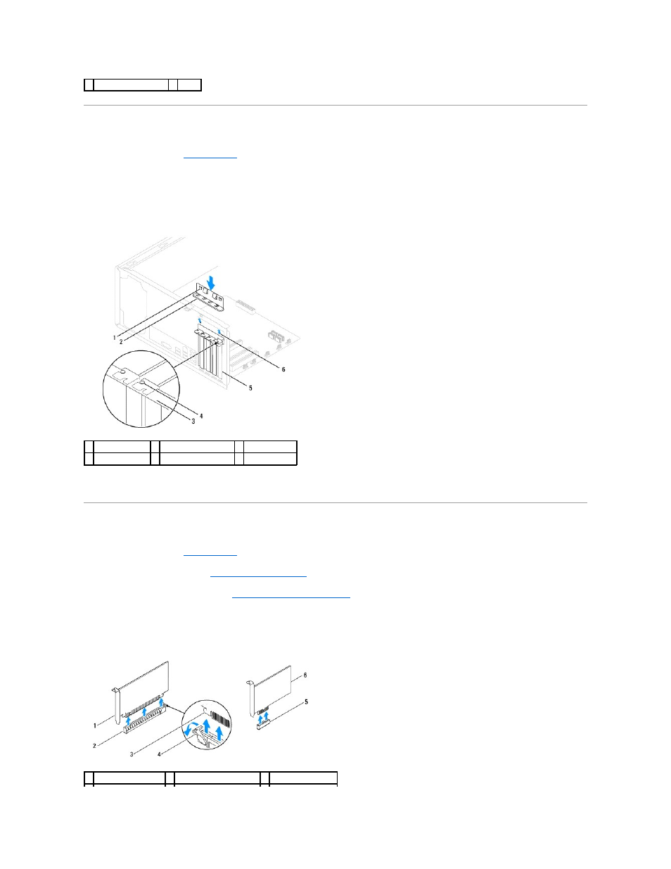 Replacing the card retention bracket, Removing pci and pci express cards | Dell Inspiron 546 (Early 2009) User Manual | Page 6 / 45