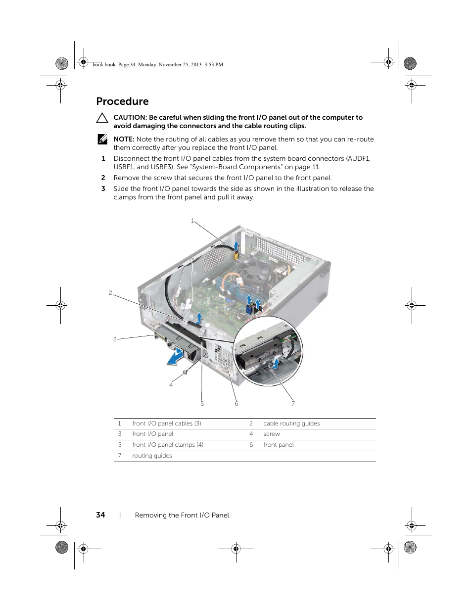 Procedure | Dell Inspiron Small Desktop (3647, Late 2013) User Manual | Page 34 / 52