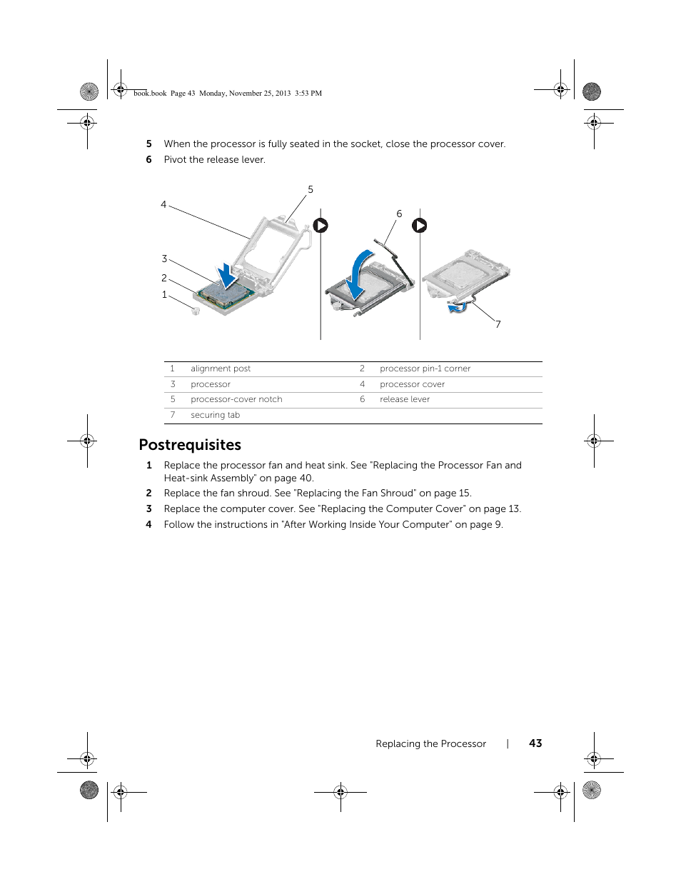 Postrequisites | Dell Inspiron Small Desktop (3647, Late 2013) User Manual | Page 43 / 52