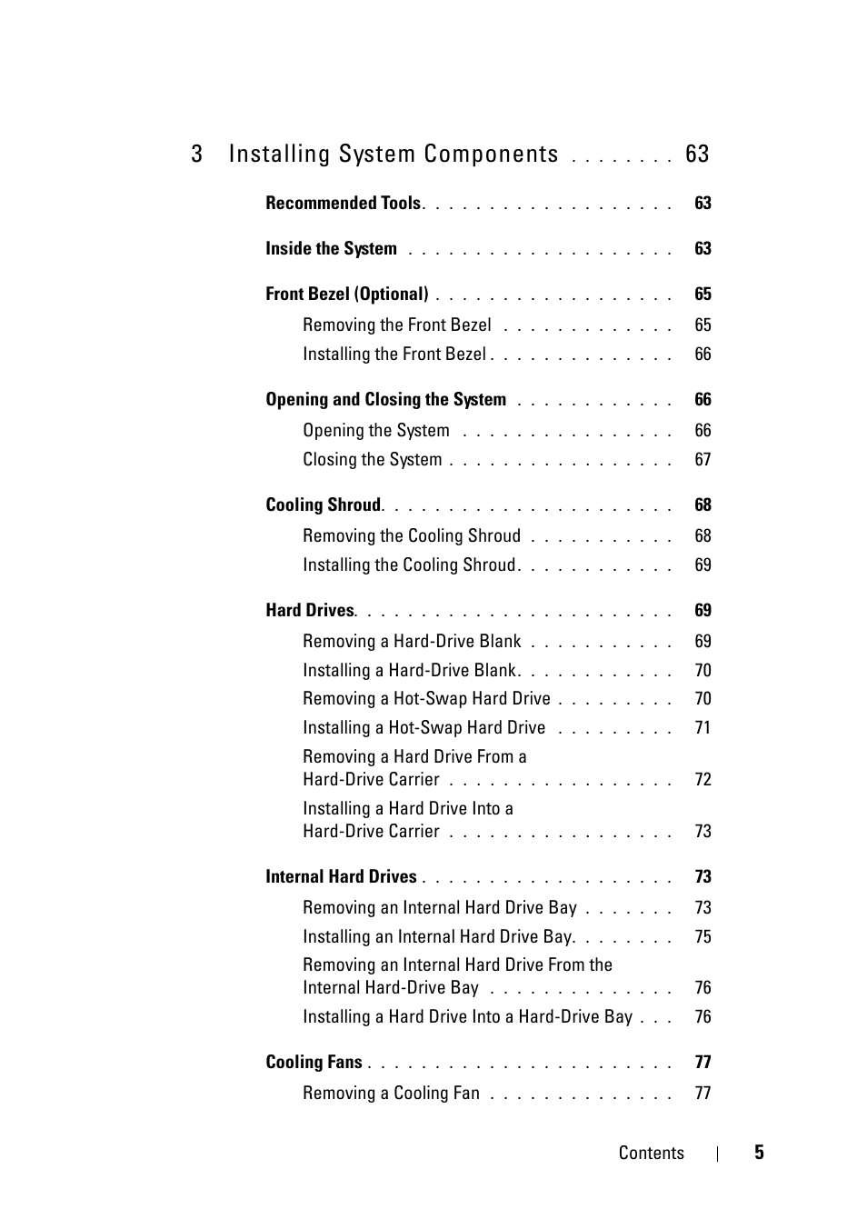 3 installing system components | Dell PowerVault NX3100 User Manual | Page 5 / 164