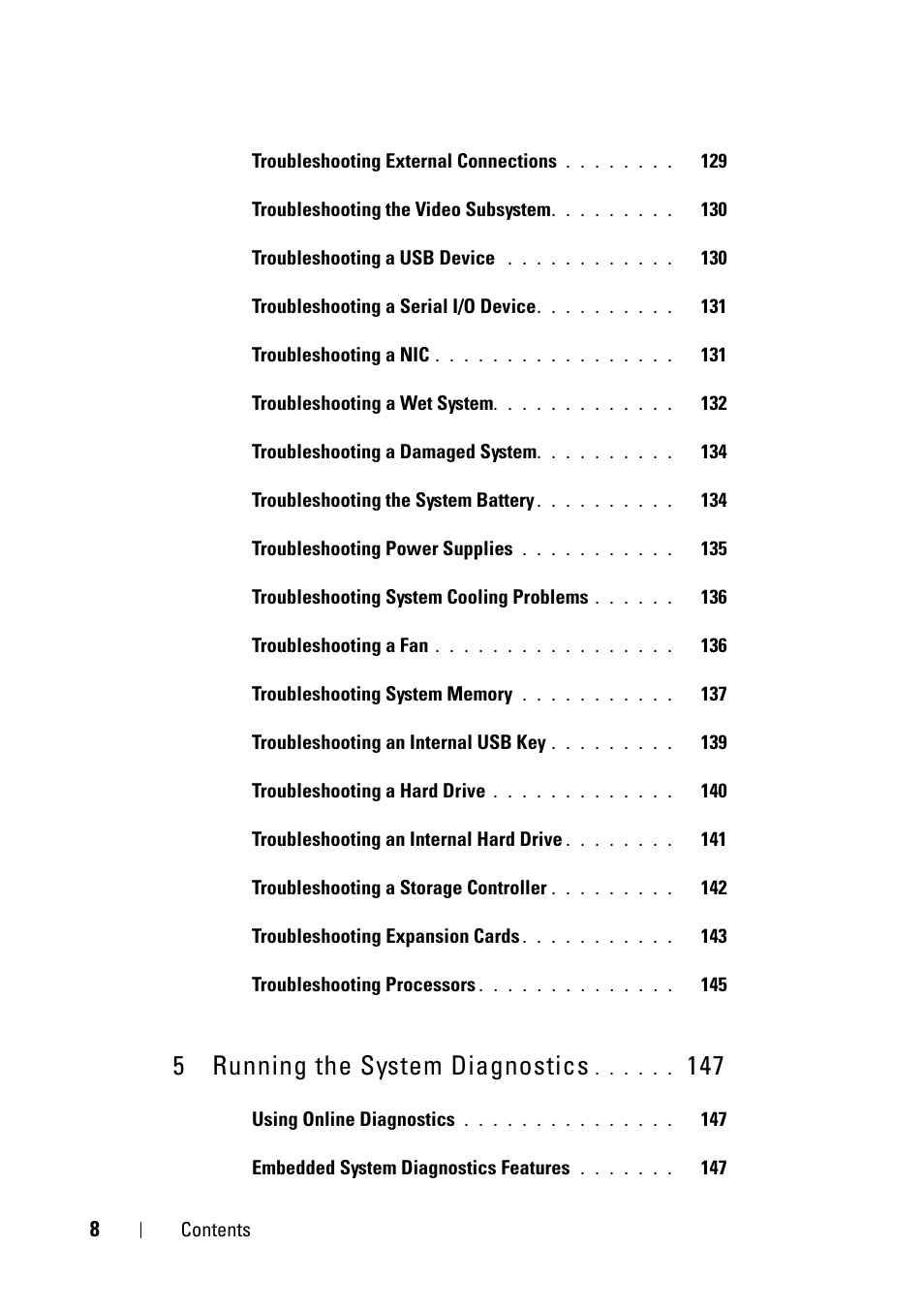 5 running the system diagnostics | Dell PowerVault NX3100 User Manual | Page 8 / 164