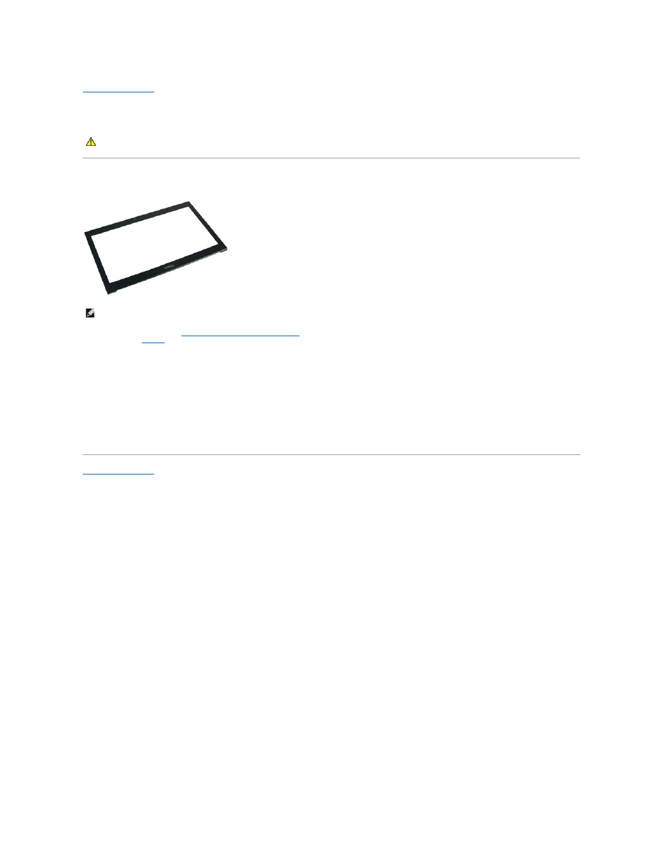 Display bezel, Removing the display bezel, Replacing the display bezel | Dell Latitude E4310 (Mid 2010) User Manual | Page 25 / 44